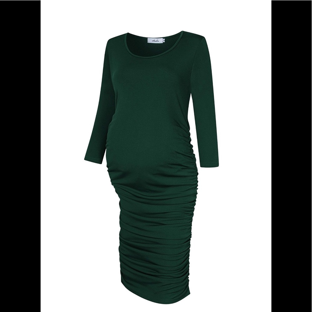 Forest green Maternity Dress